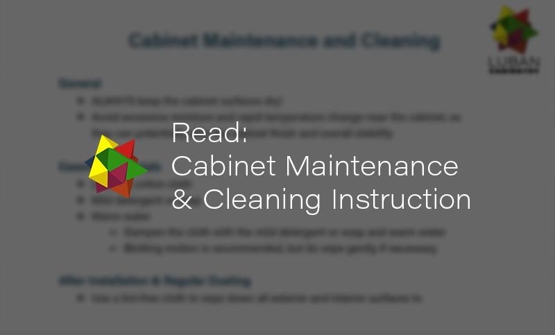 Cabinet Maintenance and Cleaning Instruction