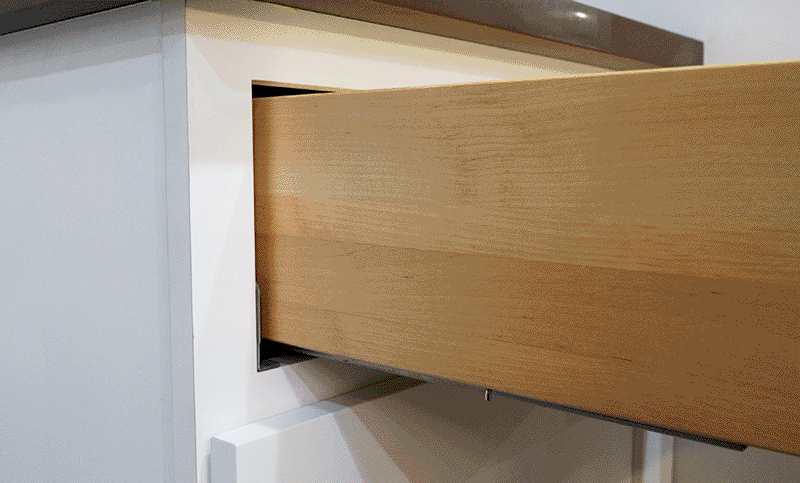 Soft-Close Glide for Drawer